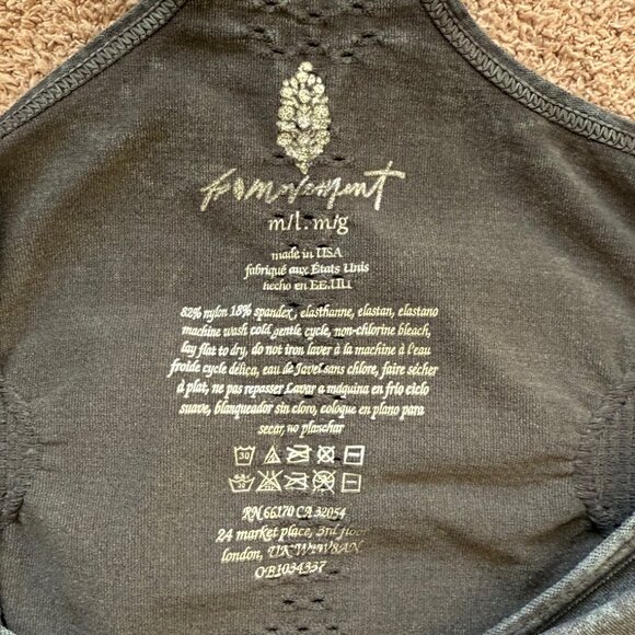 NEW - FREE PEOPLE MOVEMENT - Good Karma Long Tank - BLACK - Picture 3 of 5